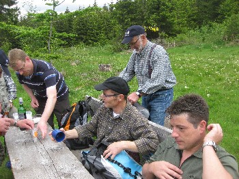 Gesellige Runde zum Abschluss – Vatertagswanderung 2014