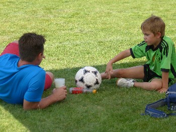 Die Mannschaft des Männerchors – Elfmeterkick 2015