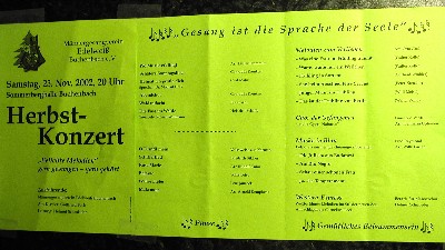 Herbstkonzert 2002