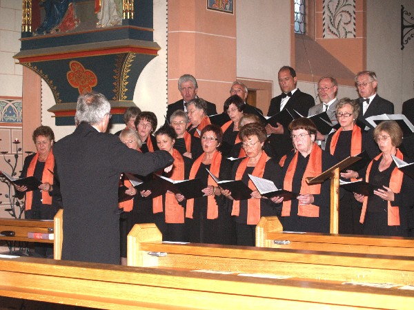 Der Männerchor beim Kirchenkonzert 2011