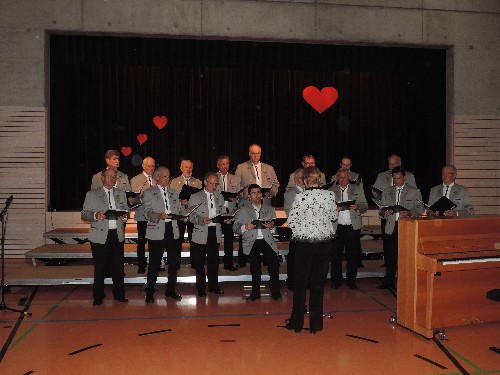 Der Männerchor beim Konzert in Hausen 2017
