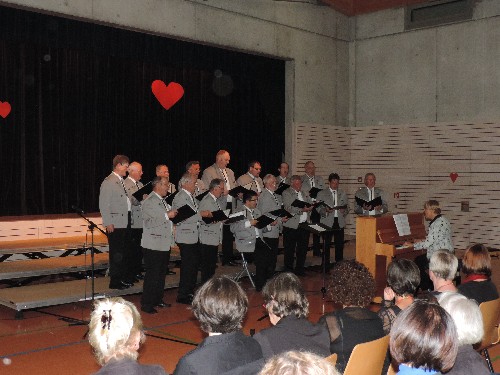 Der Männerchor beim Konzert in Hausen 2017