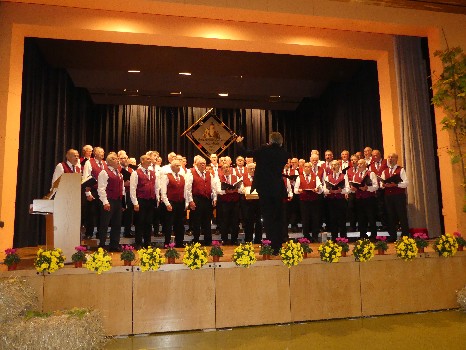 Der Männerchor beim Herbstkonzert 2018