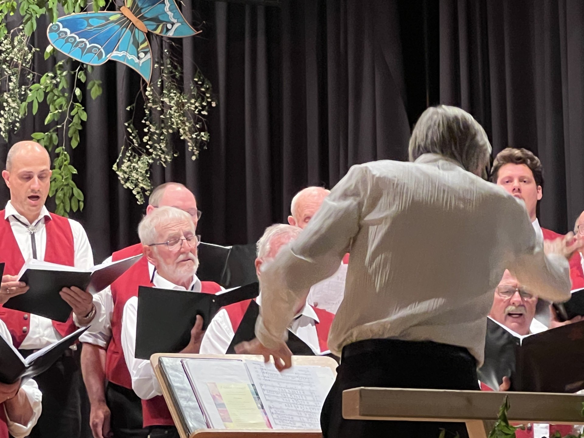 Sänger in Konzertaufstellung