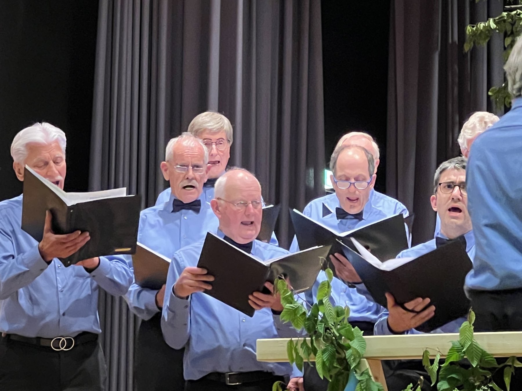 Sänger des Männerchors im musikalischen Vortrag